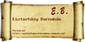 Eszterházy Barnabás névjegykártya